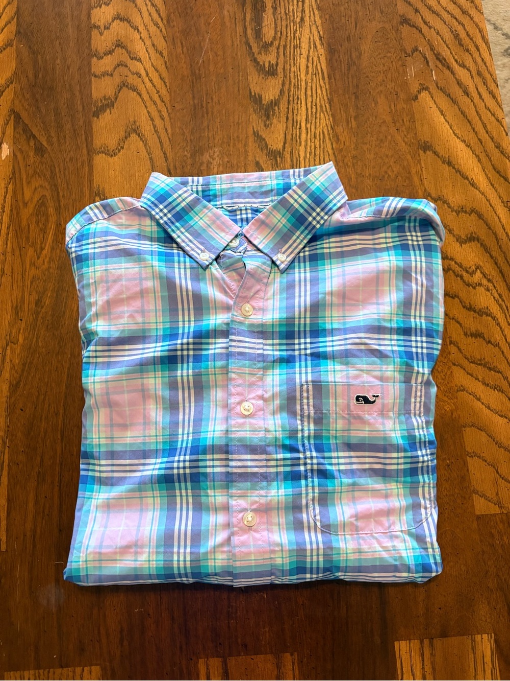 Vineyard Vines Pastel Plaid Button-Down in Blue, Pink & Mint